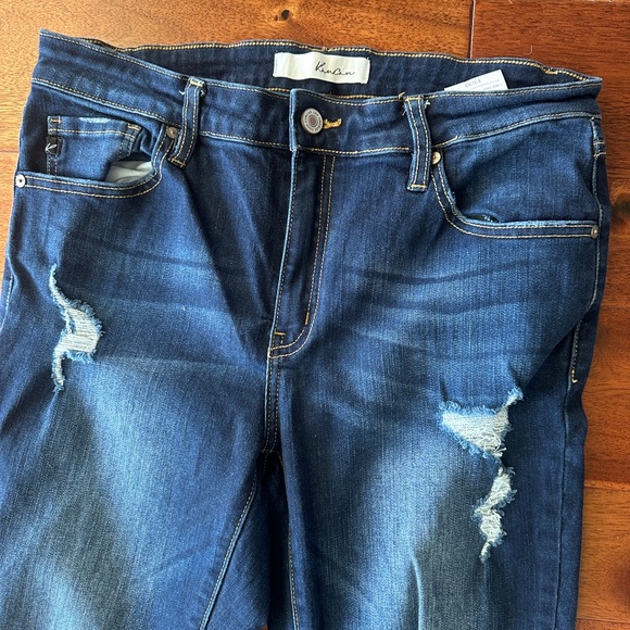 KanCan Denim - KanCan Distressed Dark Blue Skinny Jeans